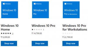 windows 10 price