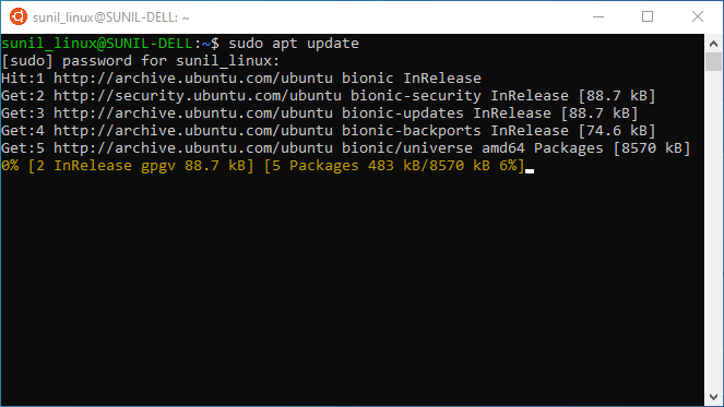 sudo apt upgrade command not working
