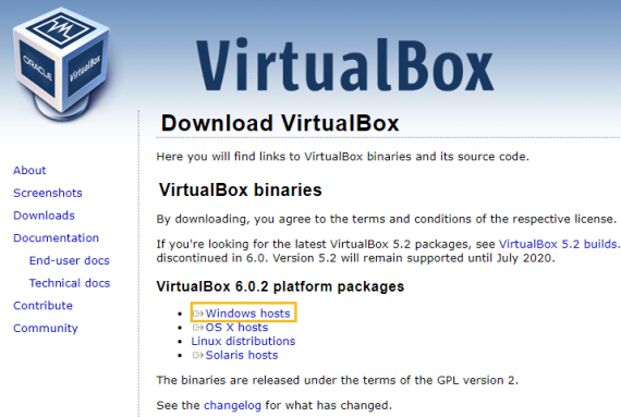 oracle virtualbox install windows 10