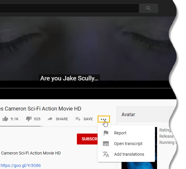 how to copy subtitles from youtube
